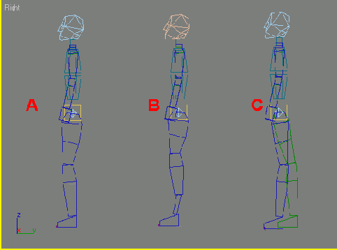 Есть несколько способов формирования ноги объекта biped